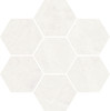 Bondi White 11×12 Hexagon Mosaic Polished