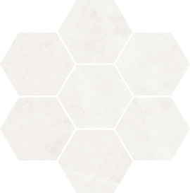 Bondi White 11×12 Hexagon Mosaic Polished
