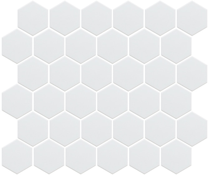 Back to Basics White 2″ Hexagon Mosaic