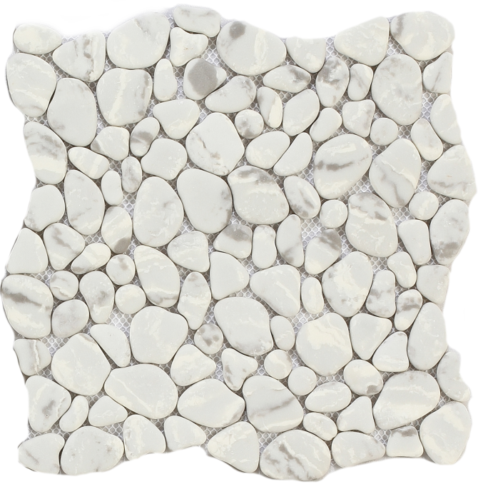 Aquata Ivory 11×11 Random Pebbles Mosaic