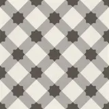 D_Segni Chalk/Midnight/Shadow/Smoke Blend 8×8 Plaid Decorative Tile Matte