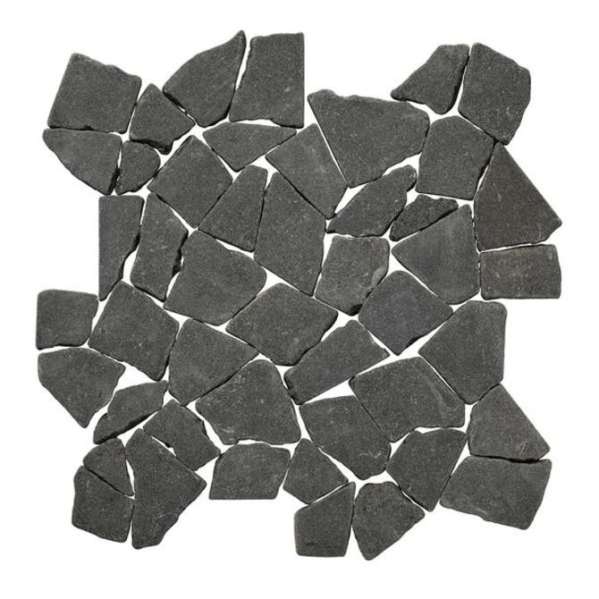 Mosaic Series Black Basalt 12×12 Random Mosaic Tumbled