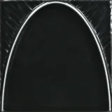 Palm Canyon Translucent Black 5×5 Arc Decorative Tile