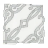 Olynthos Carrara And Thassos Standard 8×8 Chateau 8″ Mosaic