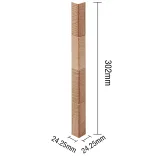 Ecocarat Roughsawn Light Brown 1×12 External Corner Mosaic