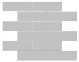 Nantucket Medium Gray 2×6 Brick Mosaic Glossy