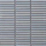 Yohen Border Light Turquoise Blue 1/2×4 Corner Mosaic (12″ Glazed Edge)
