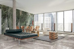 Heritage Luxe Emerald Glossy 47x110, and Cloud Glossy 47x47 and Comfort