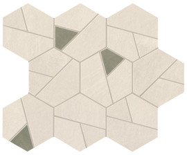 Boost Pro Ivory With Olive 10×11 Hexagon Mosaic