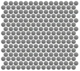 Back to Basics Silver 1″ Penny Round Mosaic