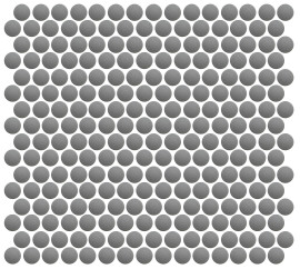 Back to Basics Silver 1″ Penny Round Mosaic