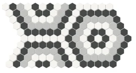 Nantucket Night Blend 8×14 Hexagon Pattern Mosaic Matte