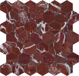 Tuscano Rosso 2″ Hexagon Mosaic Polished Tuscano Rosso 2″ Hexagon Mosaic Polished