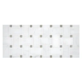 Fine Mosaic Works Asian Carrara Ultra Premium Honed And Cinderella Gray Polished 12×12 Basketweave Mosaic Mixed Fine Mosaic Works Asian Carrara Ultra Premium Honed And Cinderella Gray Polished 12×12 Basketweave Mosaic Mixed