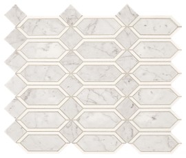 Castellina White And Gray 15×13 Linear Hex Mosaic Polished Castellina White And Gray 15×13 Linear Hex Mosaic Polished