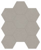Serena Pewter 4″ Hexagon Mosaic Organic Matte