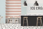 Color Story Mosaics Designer White, Black, Ice White and Restore 1.5x1.5 Hexagon Mosaic