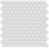 Nantucket Silver 1″ Hexagon Mosaic Matte