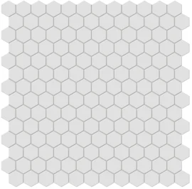 Nantucket Silver 1″ Hexagon Mosaic Matte Nantucket Silver 1″ Hexagon Mosaic Matte