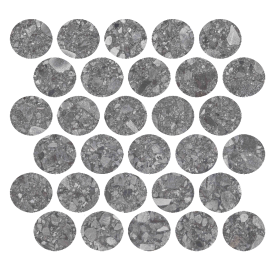 Santiago Dark Gray Sphere Mosaic Rectified