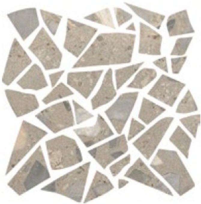Volpino Gray 12×12 Palladian Mosaic Stone Mixed Rectified
