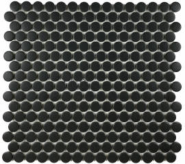 Mosaics Matte Black 3/4″ Penny Round Mosaic