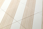 Criss-Cross White Gold 12×12 Deco 1 Decorative Tile Satin Rectified