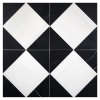 Pietra Visivo Collection Bianco Dolomiti Select Honed And Nero Marquina Select Honed 6×6 Asquare Mosaic Honed