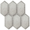 Swank Silver 11×12 Hexagon Mosaic Beveled