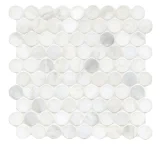 Olynthos Ready to Ship Statuary Mist 11×11 Pence Mosaic Honed Olynthos Ready to Ship Statuary Mist 11×11 Pence Mosaic Honed