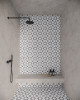 Waterjet Stone Mosaics Burgundy 9x9 Stellar Mosaic Honed