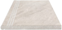 Earth Moon White 12×24 Exterior Drain Coping with Tread Matte