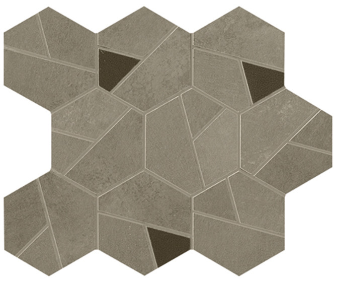 Boost Pro Taupe With Coffee 10×11 Hexagon Mosaic