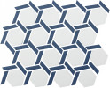 Maja Ocean 9×10 Hex Wheel Mosaic Matte