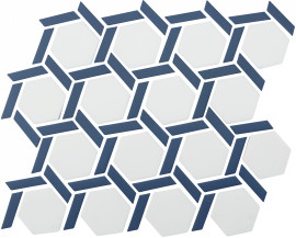 Maja Ocean 9×10 Hex Wheel Mosaic Matte