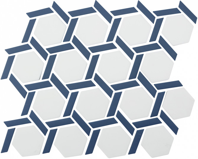 Maja Ocean 9×10 Hex Wheel Mosaic Matte
