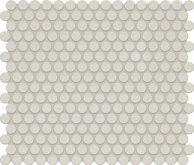 INYO Crema 11×13 Penny Round Mosaic Matte