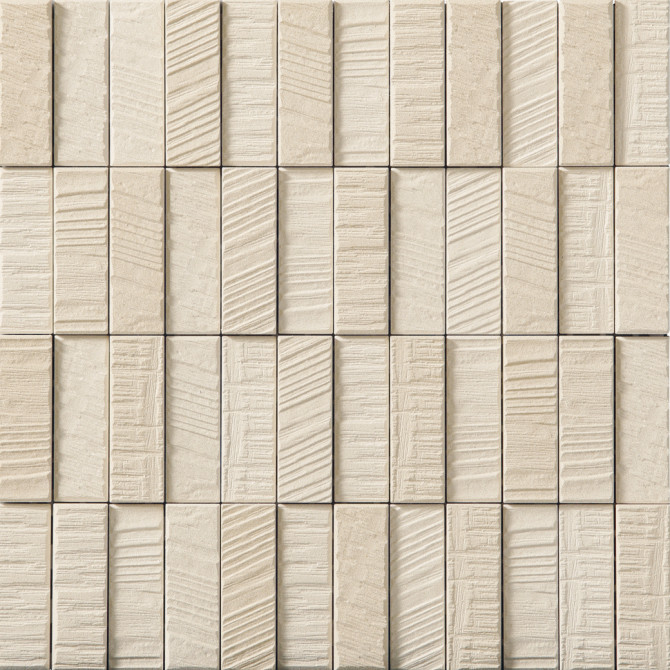 Ecocarat Roughsawn Beige 1×3 Mosaic