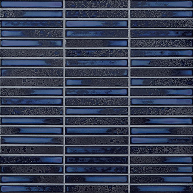 Yohen Border Dark Blue Mix 1/2×4 Mosaic