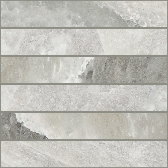 Rock Salt Maui Green 2×12 3D Mosaic Matte Rectified