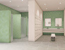 Color Blox 2.0 Slinky 12x24 and 3x3 Mosaic, and Spring Sage 12x12 and 3x3 Mosaic