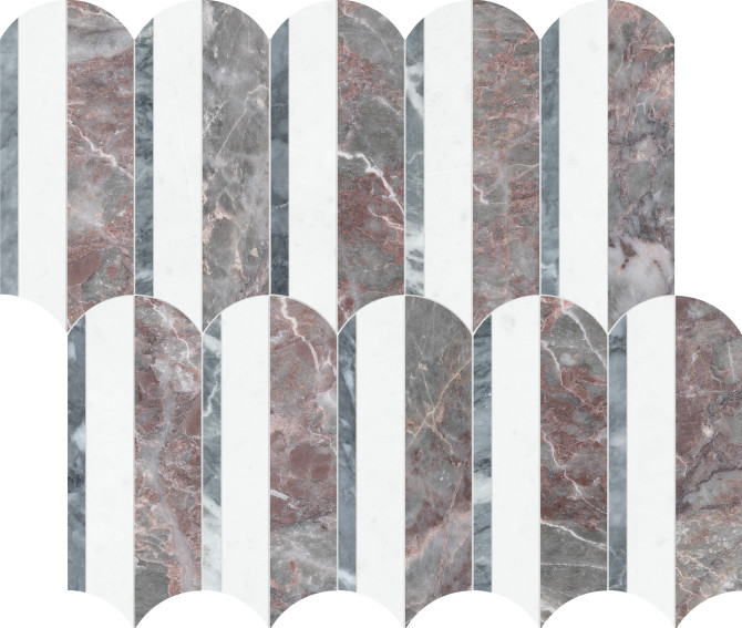 Waterjet Stone Mosaics Blush 11×12 Hydros Mosaic Honed