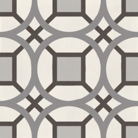 D_Segni Chalk/Midnight/Shadow/Smoke Blend 8×8 Kaleido Decorative Tile Matte