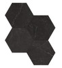 La Marca Nero Venato 6″ Hexagon Mosaic Honed