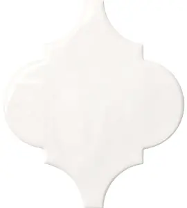 Playscapes Meringue 6″ Arabesque Wall Tile Glossy Playscapes Meringue 6″ Arabesque Wall Tile Glossy
