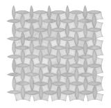 Olynthos Carrara And Statuary Mist 13×13 Mezzanine Mosaic