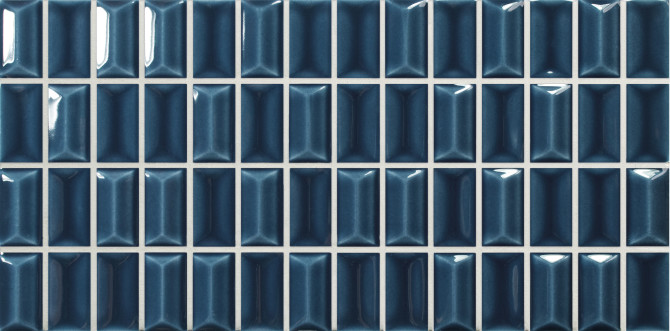 3D Bars Sapphire 5×10 Diamond Decorative Tile Glossy