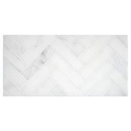 Fine Mosaic Works Asian Carrara Ultra Premium Honed 1×4 Herringbone Grande Mosaic Honed Fine Mosaic Works Asian Carrara Ultra Premium Honed 1×4 Herringbone Grande Mosaic Honed