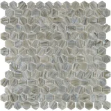 Shimmer Driftwood 1″ Sea Hexagon Mosaic Textured