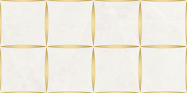 Bondi White 12×24 Gold Decorative Tile Polished